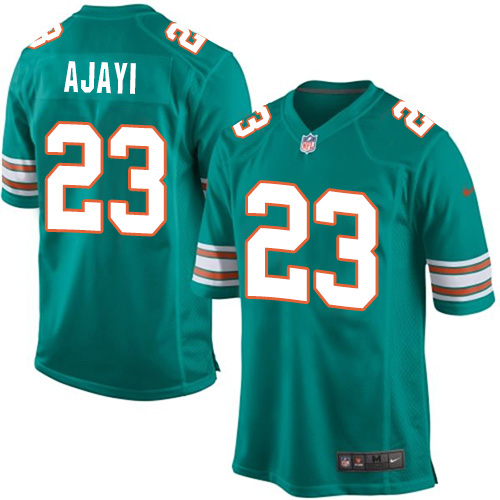 Men's Game Jay Ajayi Nike Jersey Aqua Green Alternate - #23 NFL Miami Dolphins